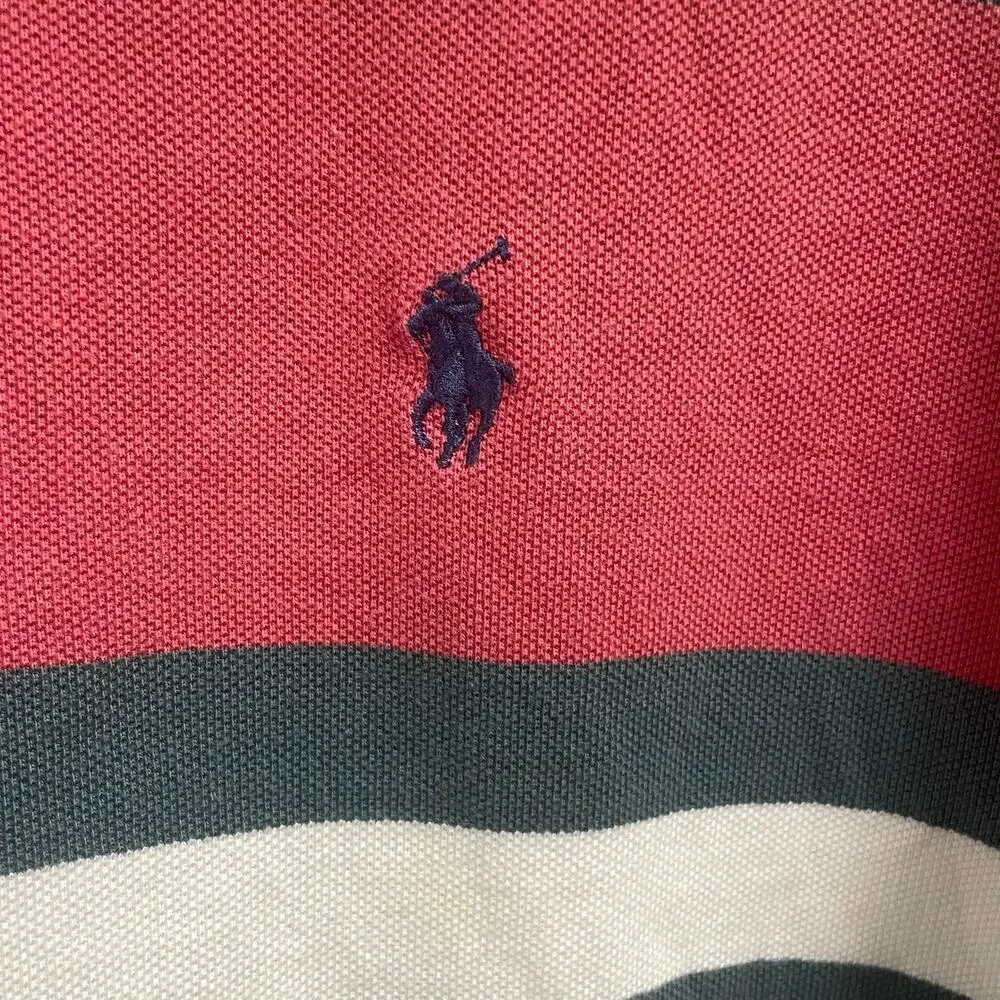 Ralph Lauren Polo Shirt Mens Size XL Striped Short Sleeve Casual Preppy